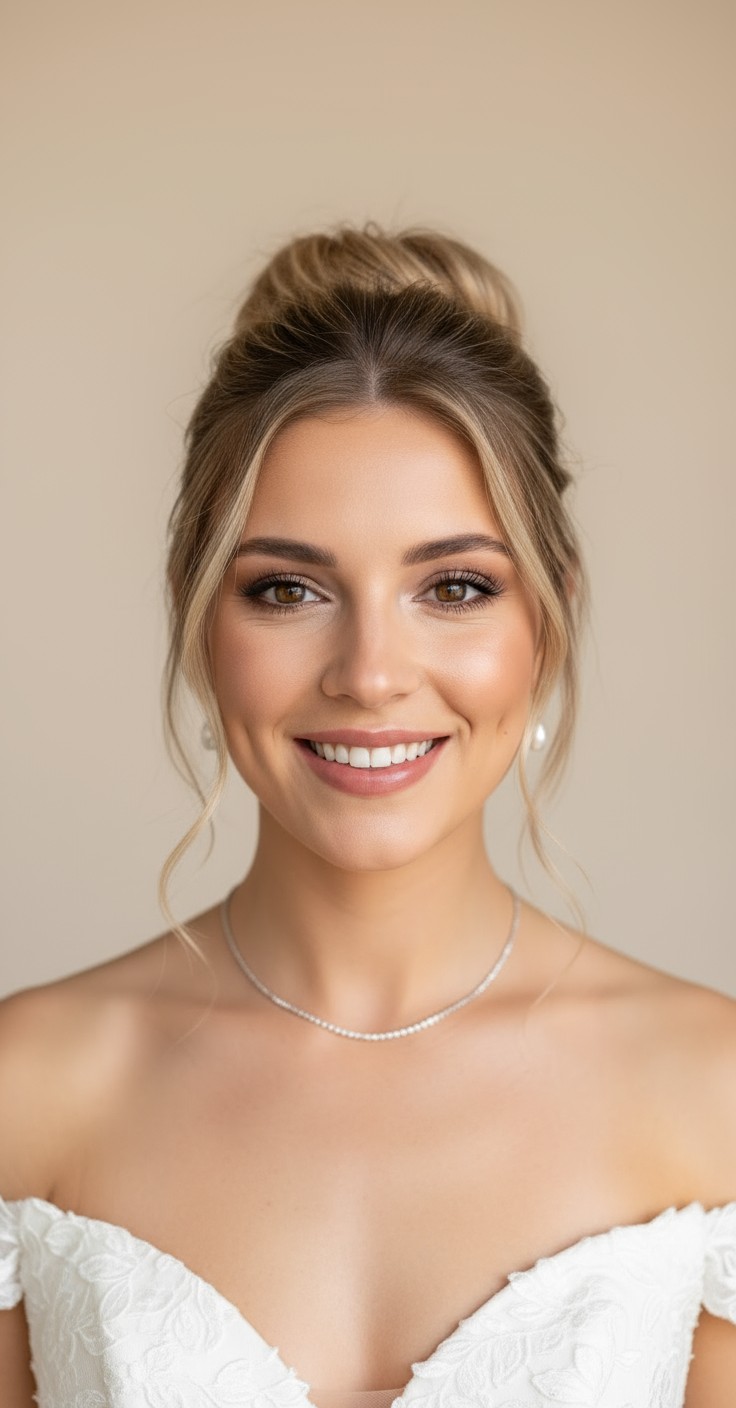 After Messy Bridal Bun